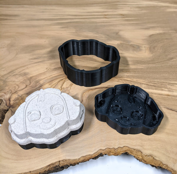 Skye Head Paw Patrol Bath Bomb Mold, 3D Printed, MN Prints & Molds